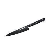 Нож кухонный Samura SHADOW универсальный с покрытием BLACK FUSO 135 мм