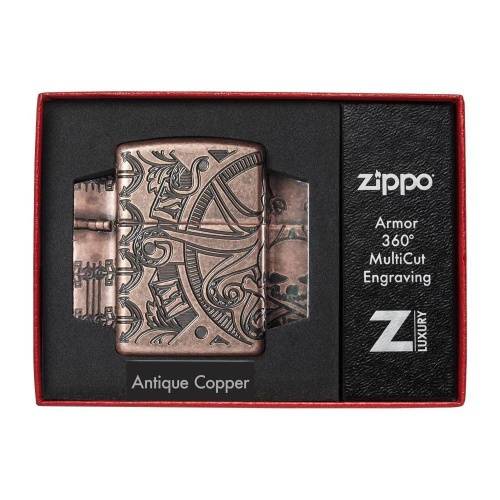 321 ZIPPO Зажигалка ZIPPO Armor™ Nautical Scene Design с покрытием Antique Copper™ фото 10