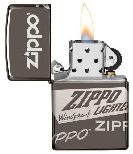 321 ZIPPO ЗажигалкаClassic Logo Design с покрытием Black Ice® фото 9