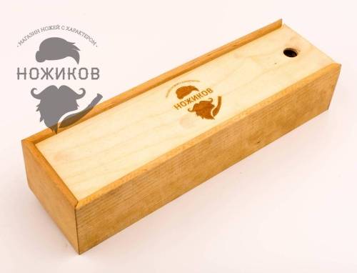 2255 Кузница Завьялова Финка НКВД K340 в подарочной коробке из березы фото 3
