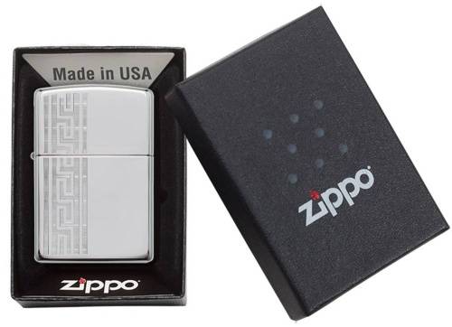 250 ZIPPO Зажигалка ZIPPO Greek Pattern с покрытием High Polish Chrome фото 5