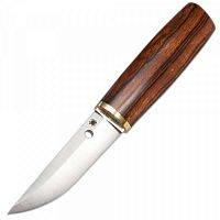 Охотничий нож Spyderco Нож с фиксированным клинком Puukko Ironwood