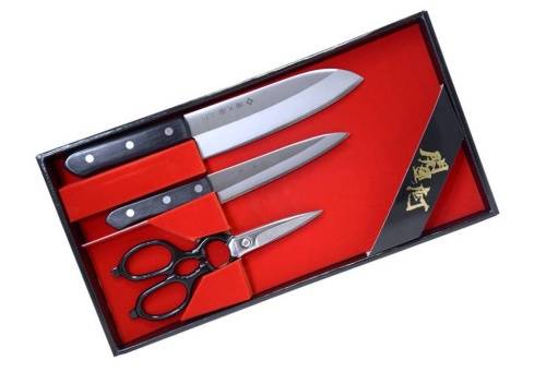18 Tojiro Набор из 2-х кухонных ножей и ножниц