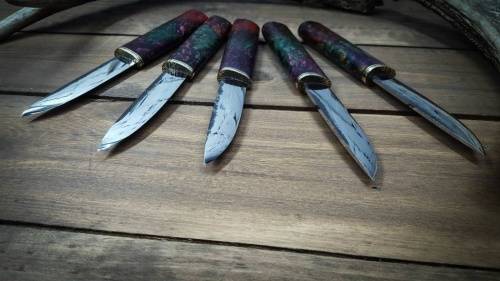Авторский якутский нож из стали Х12МФ фото 11