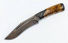 Охотничий нож  Авторский Нож из Дамаска №27