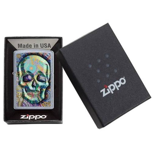 206 ZIPPO Зажигалка ZIPPO Geometric Skull Design с покрытием Street Chrome™ фото 7