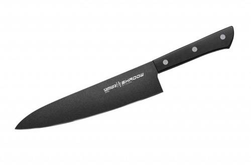 2011 Samura Нож кухонный SHADOW Шеф с покрытием BLACK FUSO 208 мм фото 11