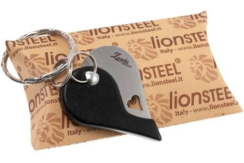 98 Lion Steel Нож-брелок складной сердце LionSteel LB EB - LionBeat Ebony фото 6