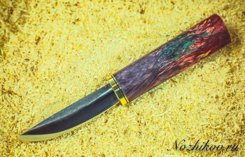 Авторский якутский нож из стали Х12МФ фото 10