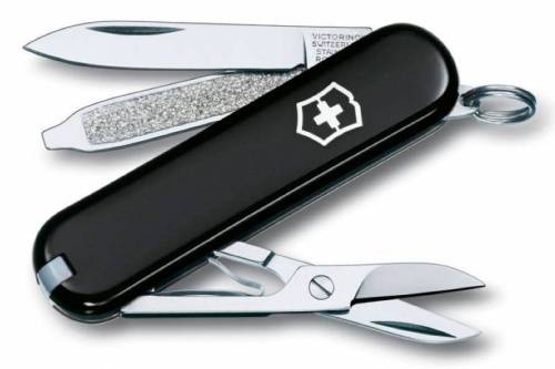 56 Victorinox Нож перочинныйClassic 0.6223.3 58мм 7 функций черный