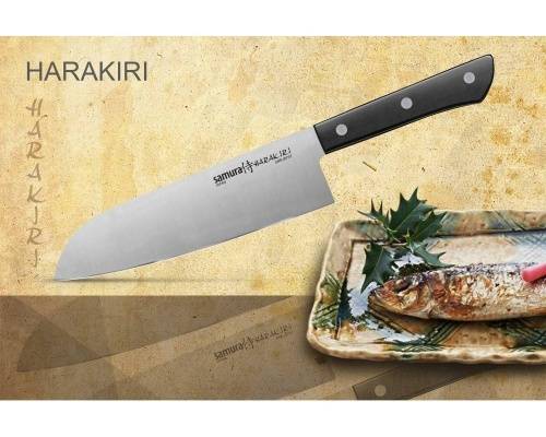 2011 Samura Нож кухонный Сантоку &HARAKIRI& (SHR-0095WO) 175 мм