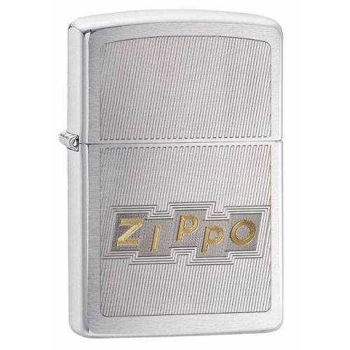 138 ZIPPO Зажигалка ZIPPO Block Letters с покрытием Brushed Chrome