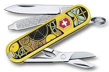 Нож перочинный Victorinox Classic Swiss Clockwork 0.6223.L1402 58мм 7 функций дизайн Механизм