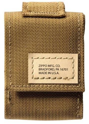 250 ZIPPO Подарочный набор: зажигалка Black Crackle® и коричневый нейлоновый чехол ZIPPO фото 2