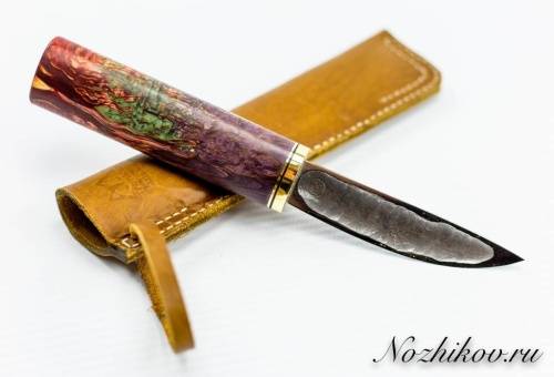 Авторский якутский нож из стали Х12МФ фото 8