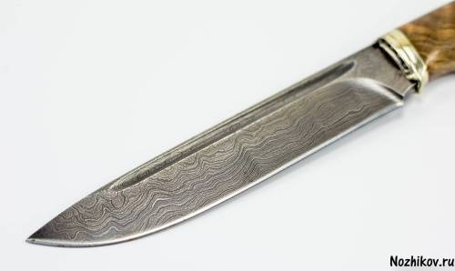 3810  Авторский Нож из Дамаска №32 фото 3