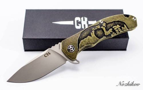 5891 ch outdoor knife CH3504 Black фото 4