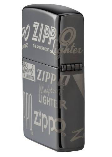 321 ZIPPO ЗажигалкаClassic Logo Design с покрытием Black Ice® фото 7