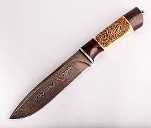 Охотничий нож  Авторский Нож из Дамаска №99