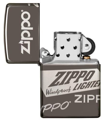 321 ZIPPO ЗажигалкаClassic Logo Design с покрытием Black Ice® фото 8