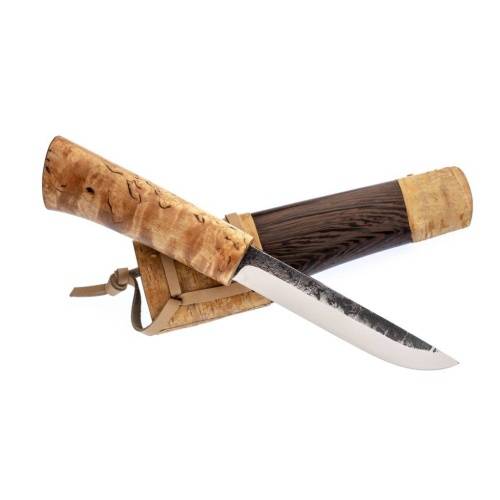 52 Стальные бивни Нож Ханты-Манси в деревянных ножнах