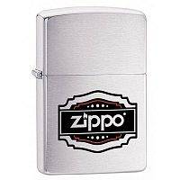  зажигалка ZIPPO 200 Vintage Zippo с покрытием Brushed Chrome