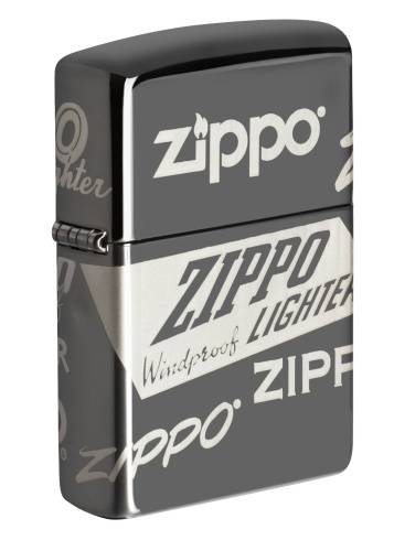 321 ZIPPO ЗажигалкаClassic Logo Design с покрытием Black Ice® фото 10
