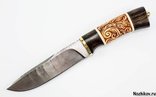 1239  Авторский Нож из Дамаска №6 фото 4