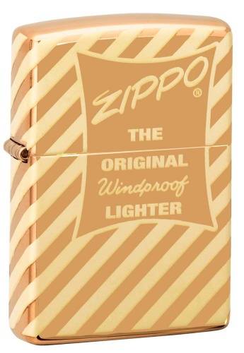 321 ZIPPO ЗажигалкаVintage Zippo Box Top с покрытием High Polish Brass