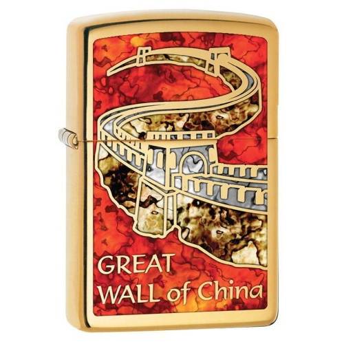 321 ZIPPO Зажигалка ZIPPO Great Wall of China с покрытием High Polish Brass