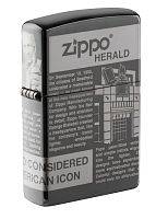 Зажигалка ZIPPO Classic Newsprint Design с покрытием Black Ice®
