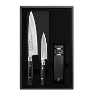 Набор из 2-х кухонных ножей с точилкой Zen YAXELL