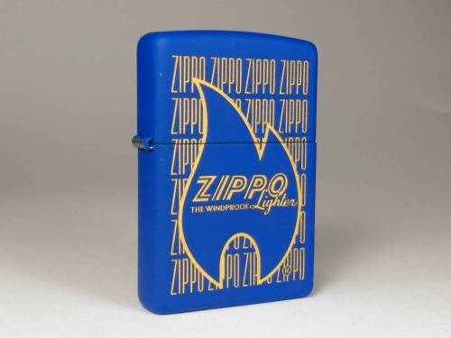 138 ZIPPO Зажигалка ZIPPO 229 Zippo Logo Variation с покрытием Blue Matte