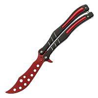 Нож-бабочка China Factory Тренировочный нож-бабочка (балисонг) CS GO Red/Black
