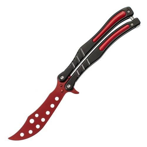 78 China Factory Тренировочный нож-бабочка (балисонг) CS GO Red/Black
