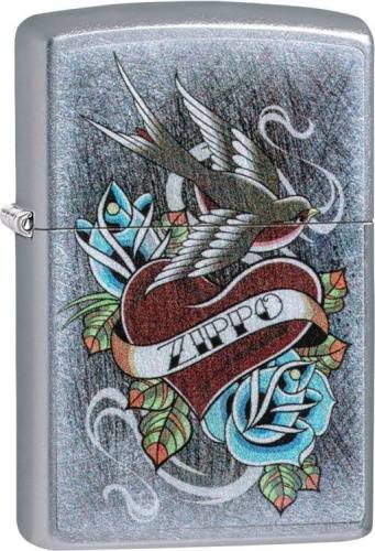 250 ZIPPO Зажигалка ZIPPO Vintage Tattoo с покрытием Street Chrome™