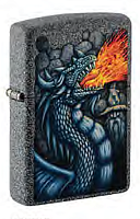 Зажигалка ZIPPO Fiery Dragon с покрытием Iron Ston