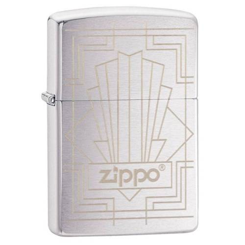 138 ZIPPO Зажигалка ZIPPO Vintage Art Deco с покрытием Brushed Chrome