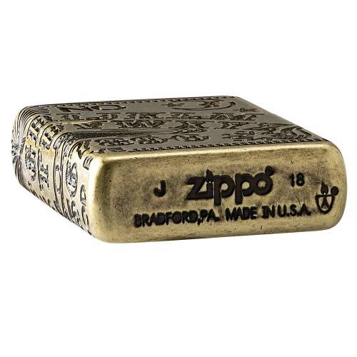 321 ZIPPO ЗажигалкаArmor™ Ouija Board Design с покрытием Antique Brass фото 5