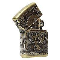 Зажигалка ZIPPO Armor™ Multicut Steampunk Skull с покрытием Antique Brass