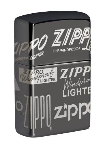 321 ZIPPO ЗажигалкаClassic Logo Design с покрытием Black Ice® фото 6