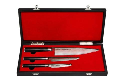 192 Samura Набор из 3 кухонных ножейDAMASCUS в подарочной коробке - "Поварская тройка" фото 3