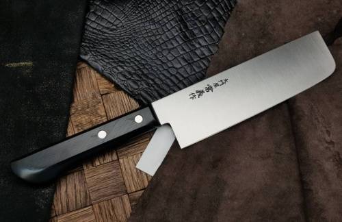 31 Shimomura Нож кухонный для овощей Накири Shimomura фото 4
