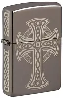 Зажигалка ZIPPO Celtic Cross Design с покрытием Black Ice®