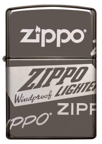 321 ZIPPO ЗажигалкаClassic Logo Design с покрытием Black Ice® фото 4