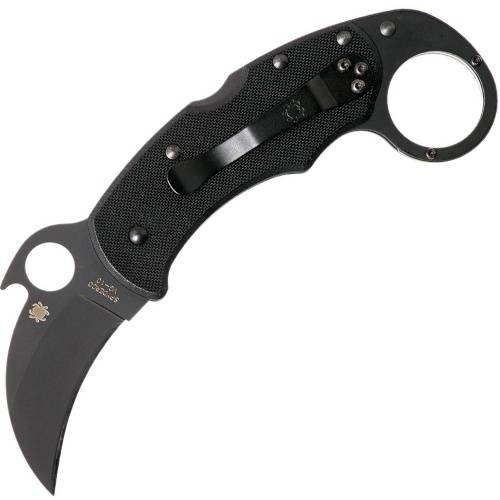 96 Spyderco Складной нож керамбит Karahawk All Black - Spyderco 170GBBKP фото 5
