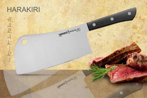 2011 Samura Нож-топорик кухонный для мяса &HARAKIRI& (SHR-0040B) 180 мм фото 2