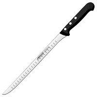 Нож кухонный для нарезки мяса с выемками на лезвии