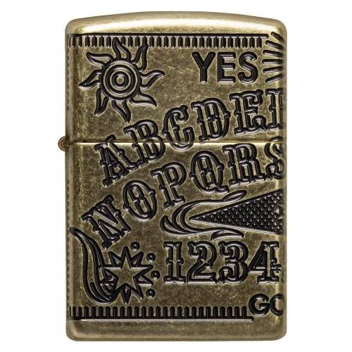 20 ZIPPO ЗажигалкаArmor™ Ouija Board Design с покрытием Antique Brass фото 4