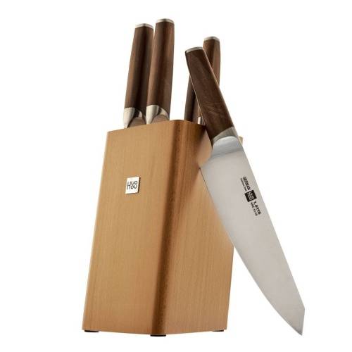 Набор кухонных ножей на подставке HuoHou Molybdenum Vanadium Steel Kitchen Knife Set фото 4